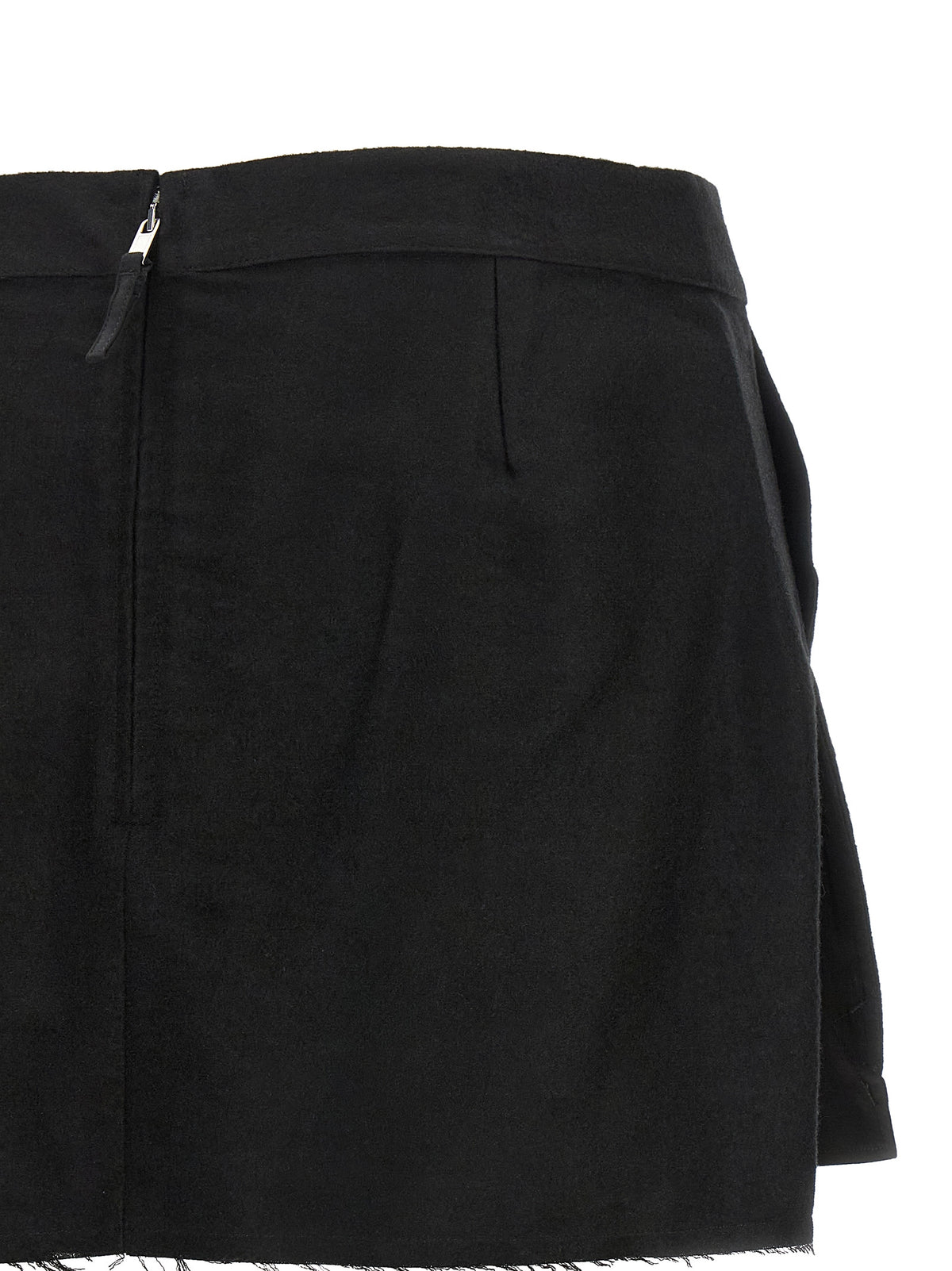 Rick Owens Black Ramie Long Women's Skirt