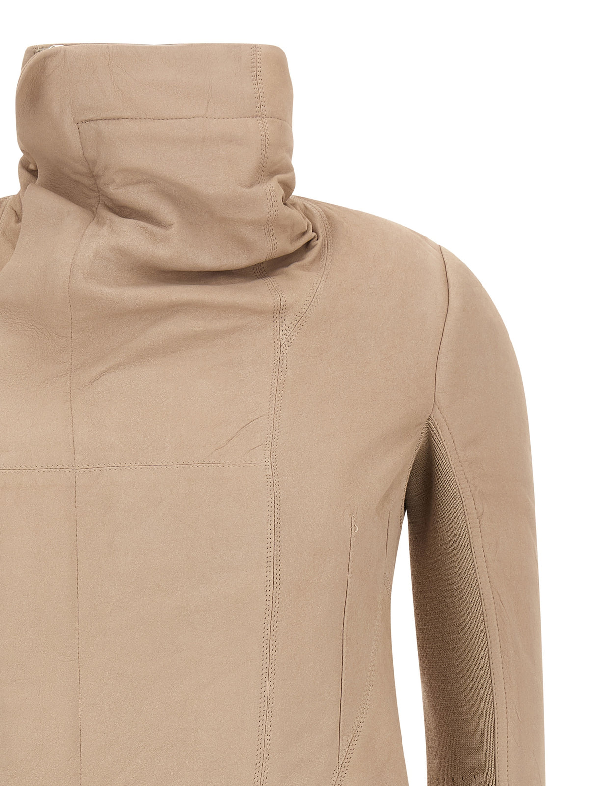 Rick Owens Beige Lamb Leather Leather Women's Jacket