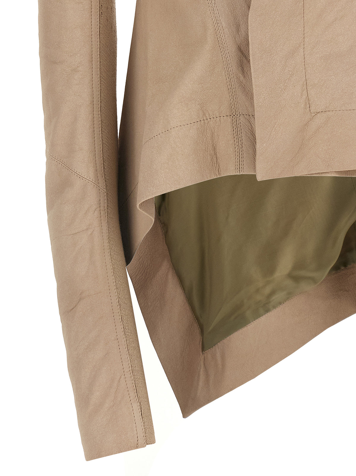 Rick Owens Beige Lamb Leather Leather Women's Jacket