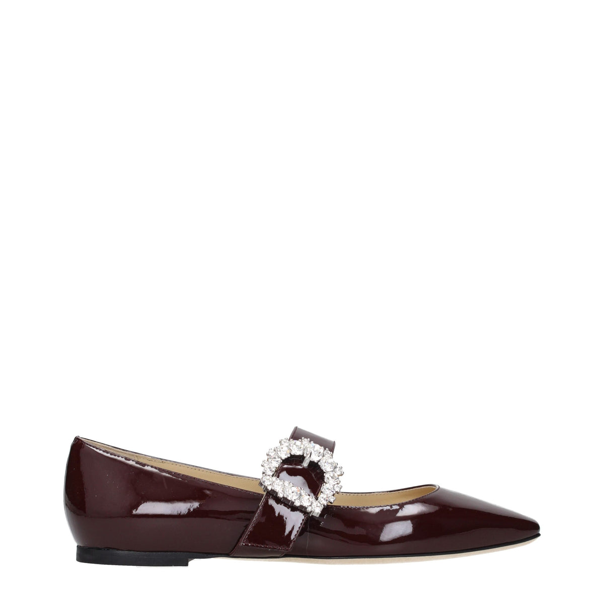 Jimmy Choo Red Leather Ballet Women's Flats