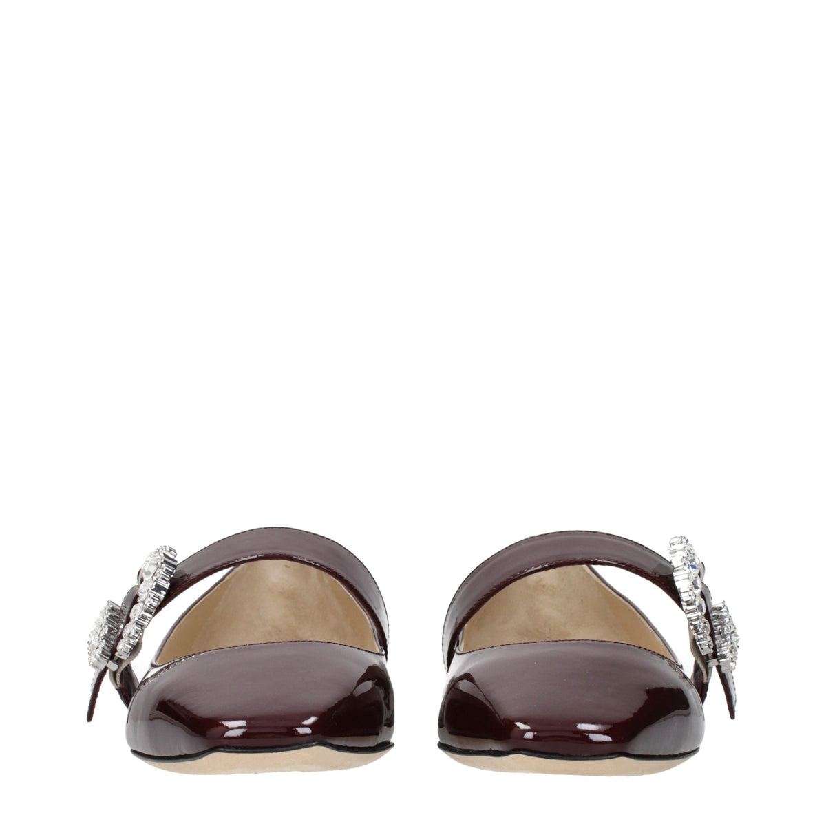 Jimmy Choo Red Leather Ballet Women's Flats