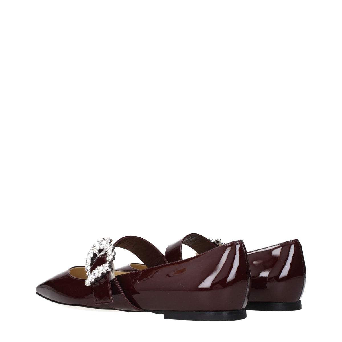 Jimmy Choo Red Leather Ballet Women's Flats