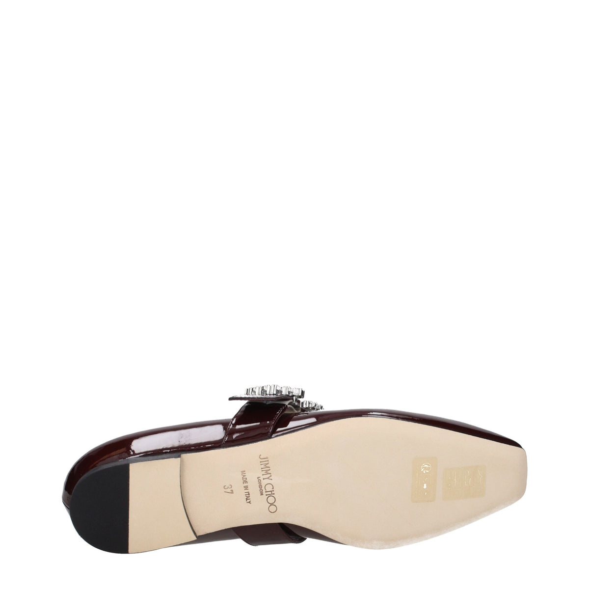 Jimmy Choo Red Leather Ballet Women's Flats