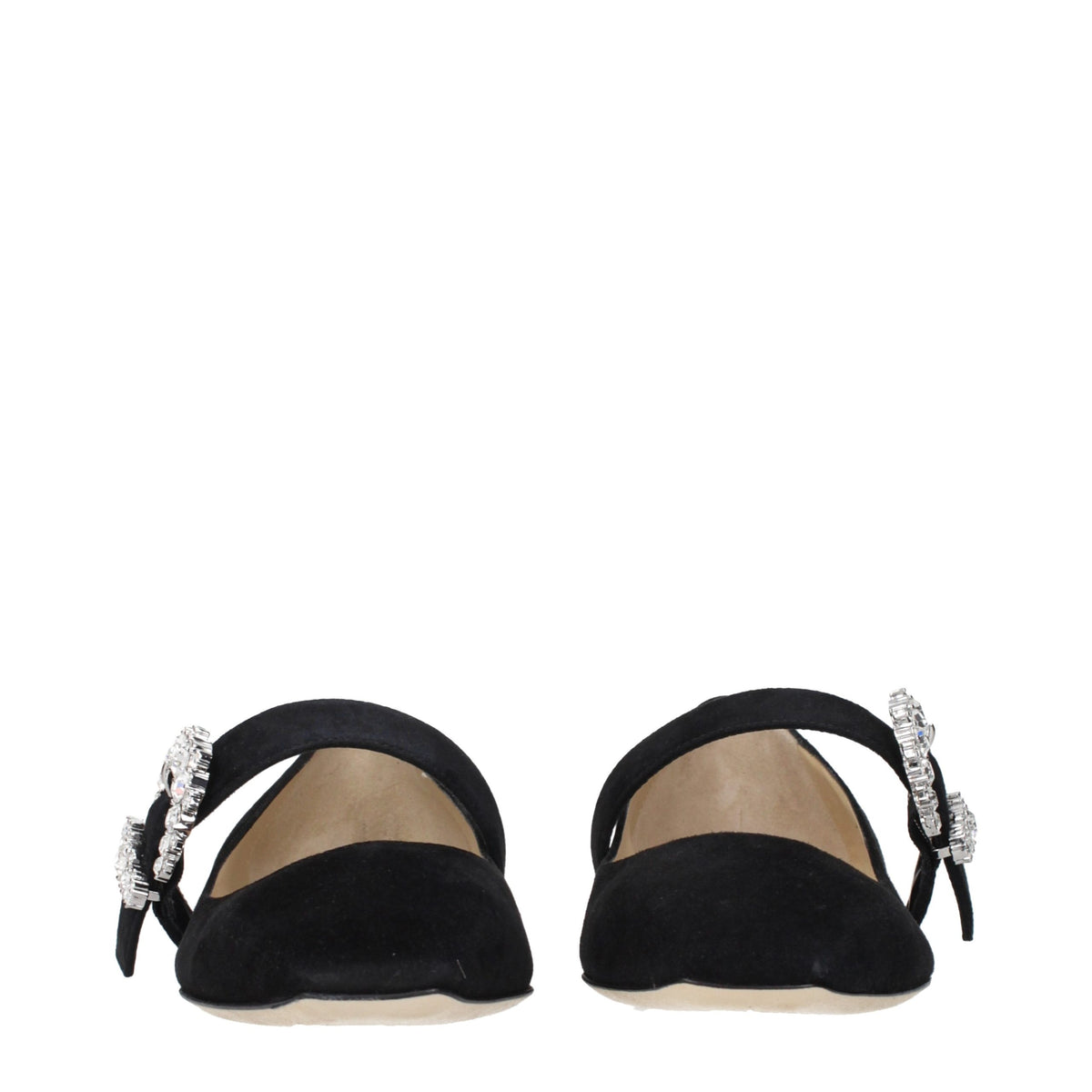 Jimmy Choo Black Leather Ballet Women's Flats