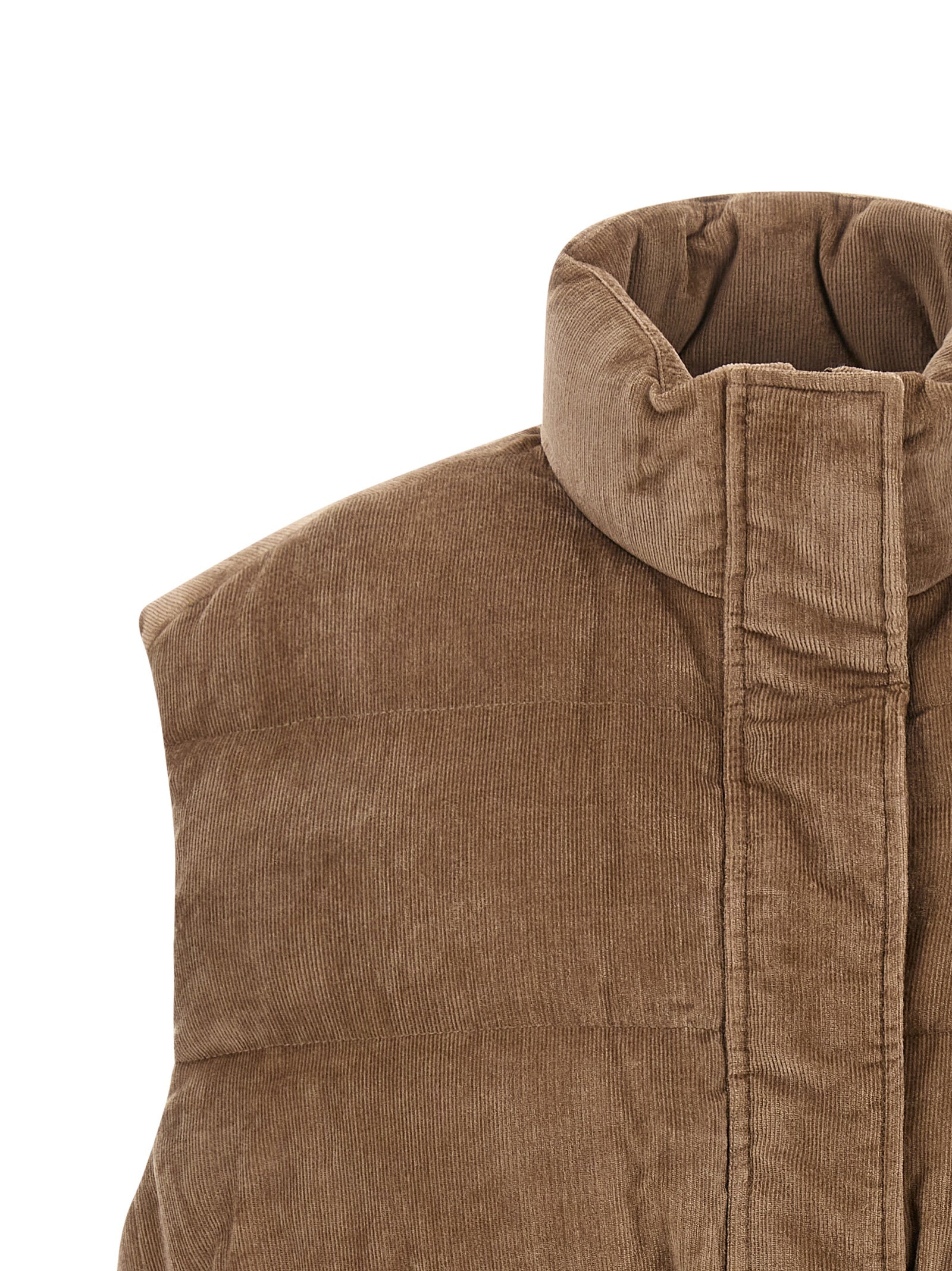 Brunello Cucinelli Beige Viscose Sleeveless Women's Jacket