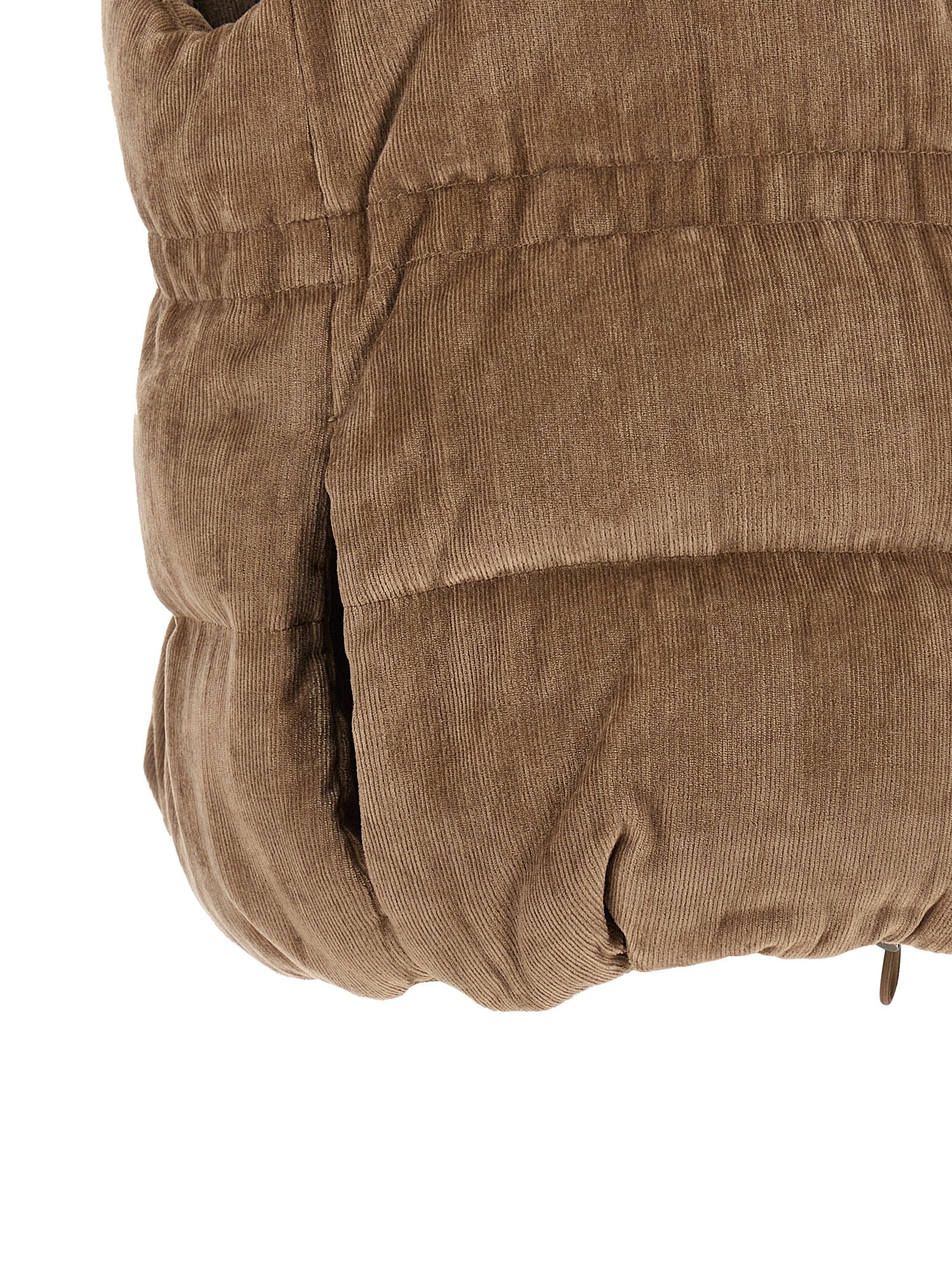 Brunello Cucinelli Beige Viscose Sleeveless Women's Jacket