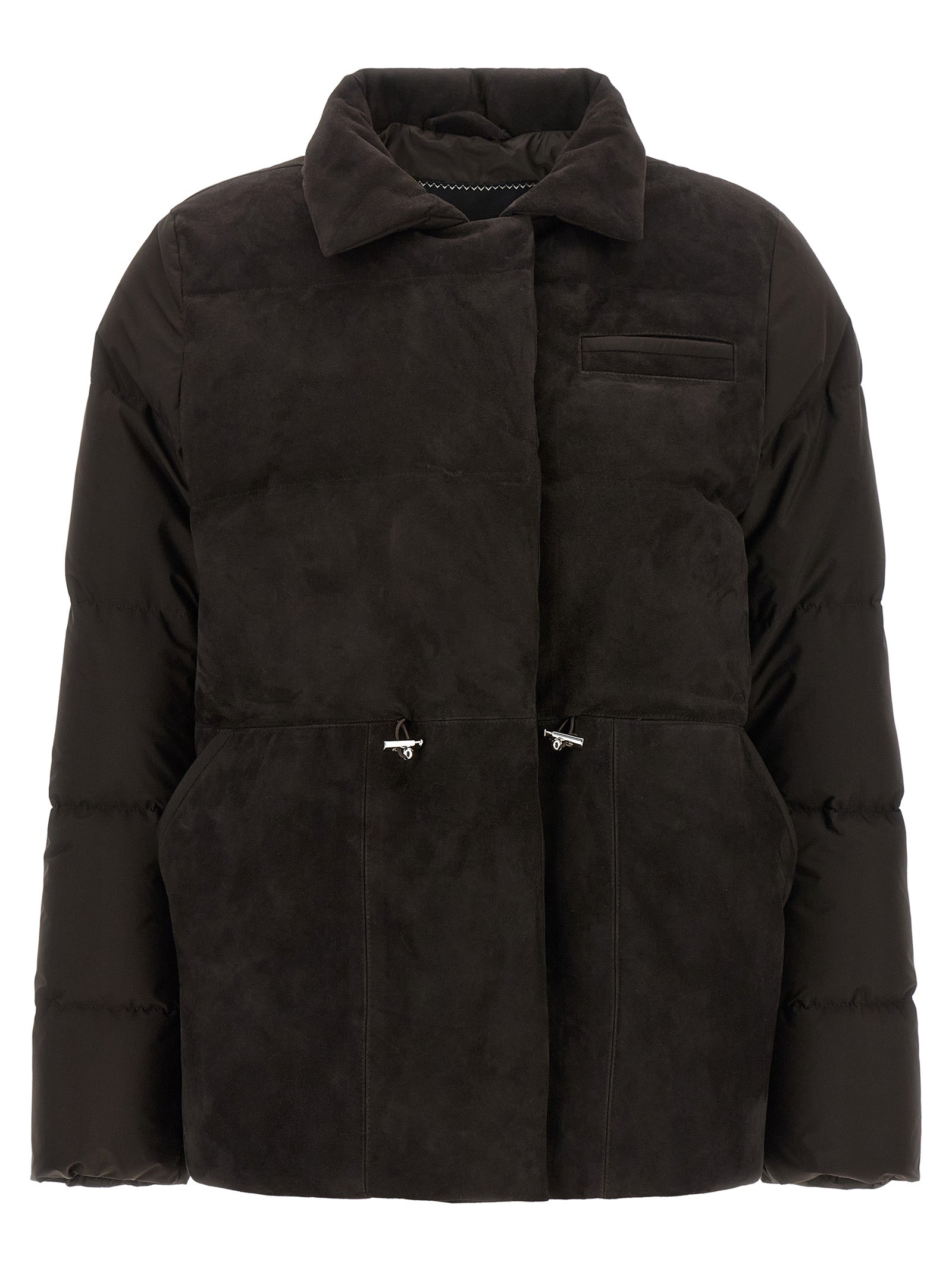 Kiton Brown Polyamide Full-Length Women's Jacket