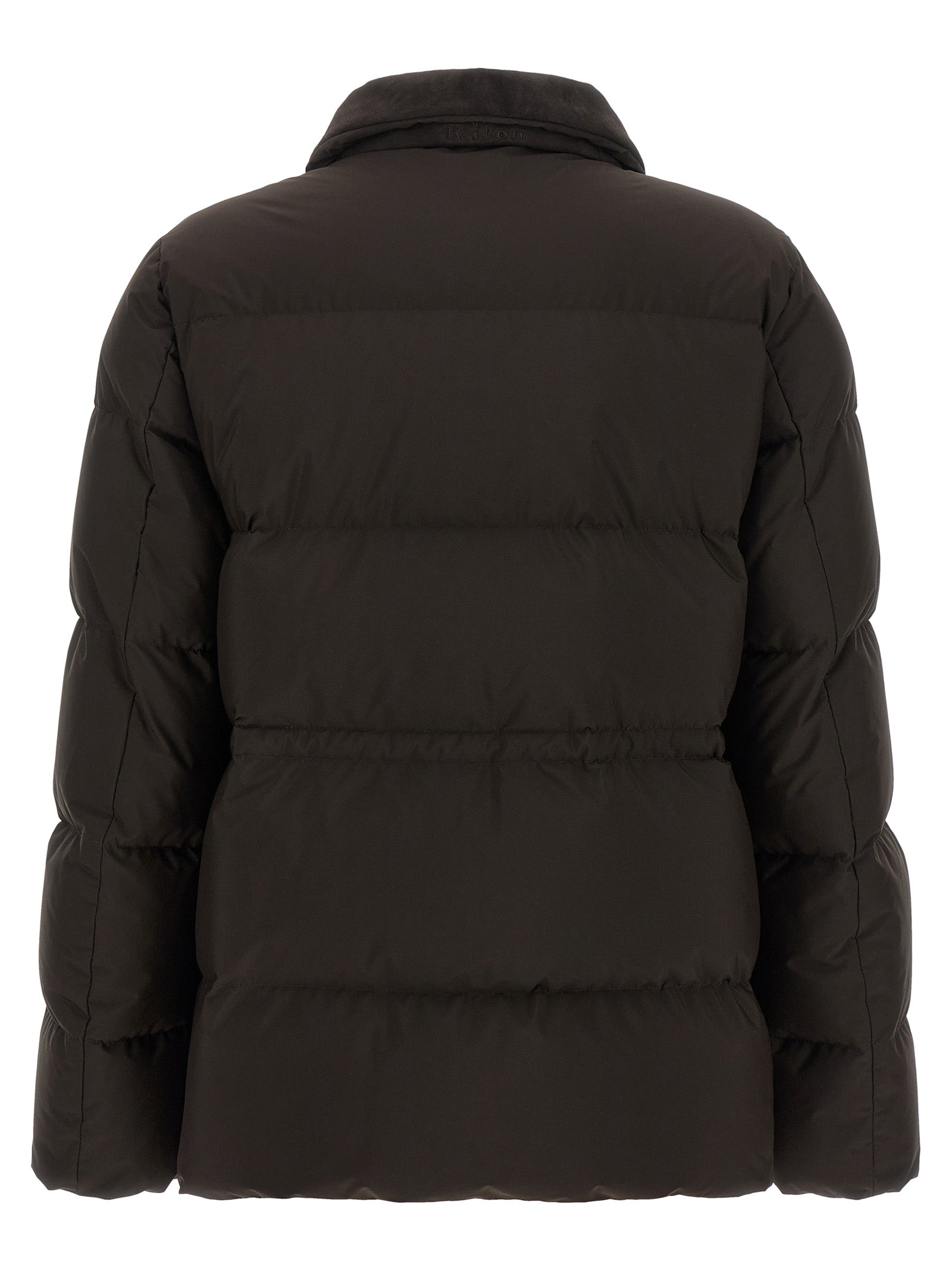 Kiton Brown Polyamide Full-Length Women's Jacket