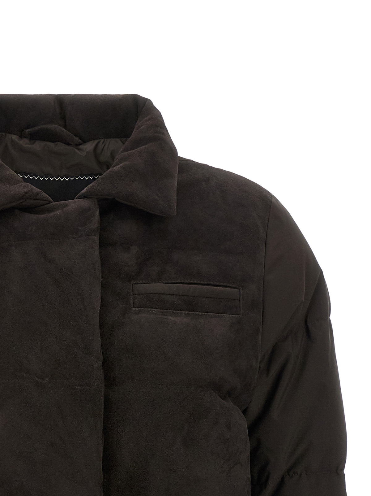 Kiton Brown Polyamide Full-Length Women's Jacket