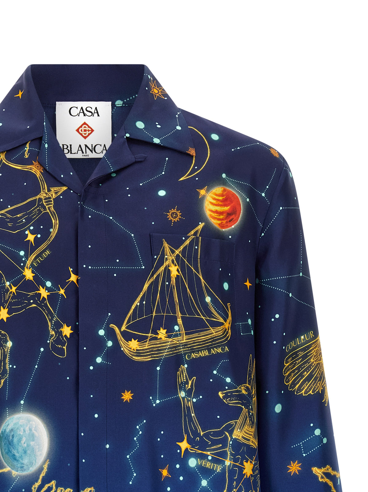 Casablanca Blue Silk Men's Blouse