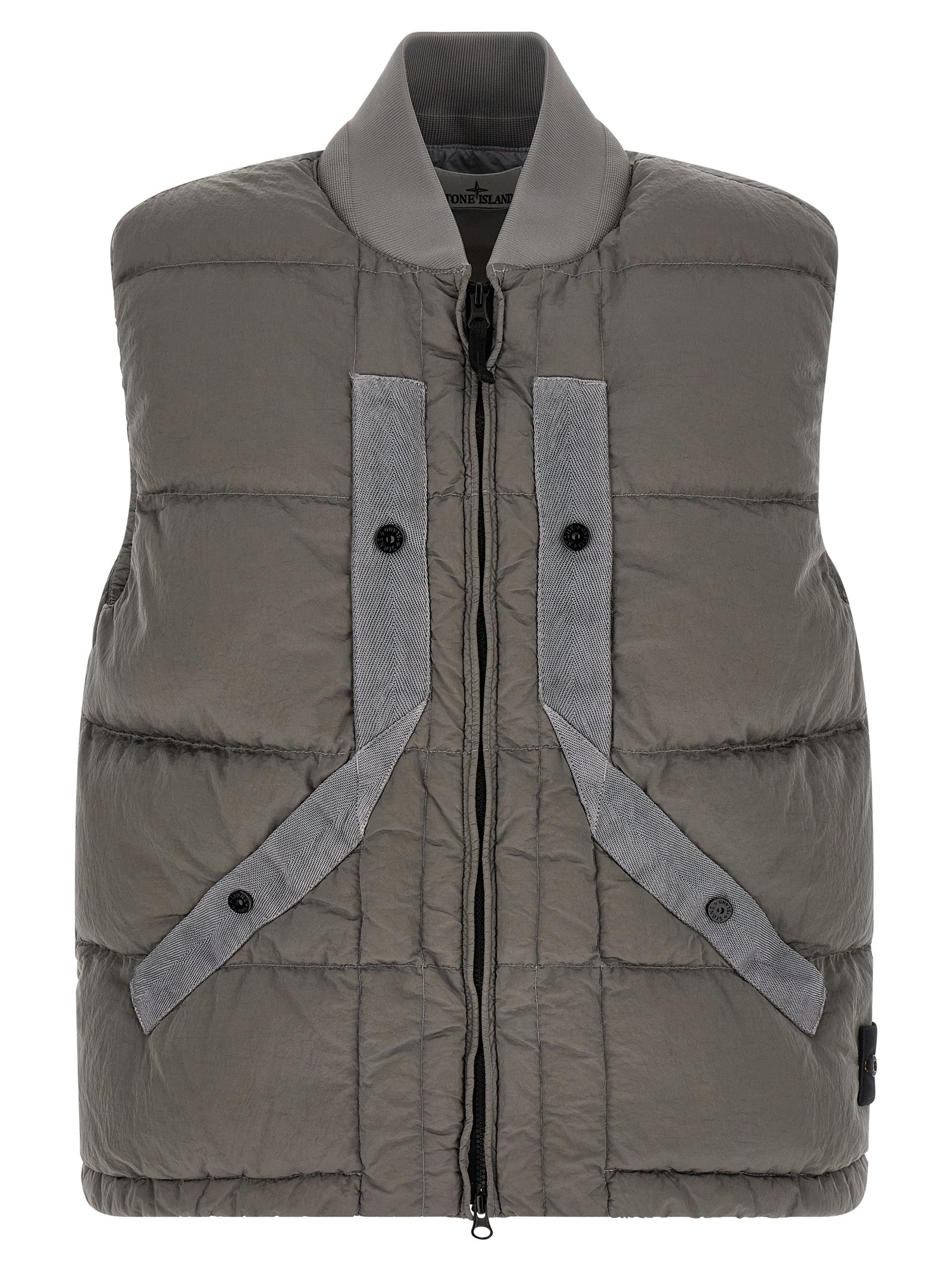 Stone Island Gray Polyamide Sleeveless Men's Jacket