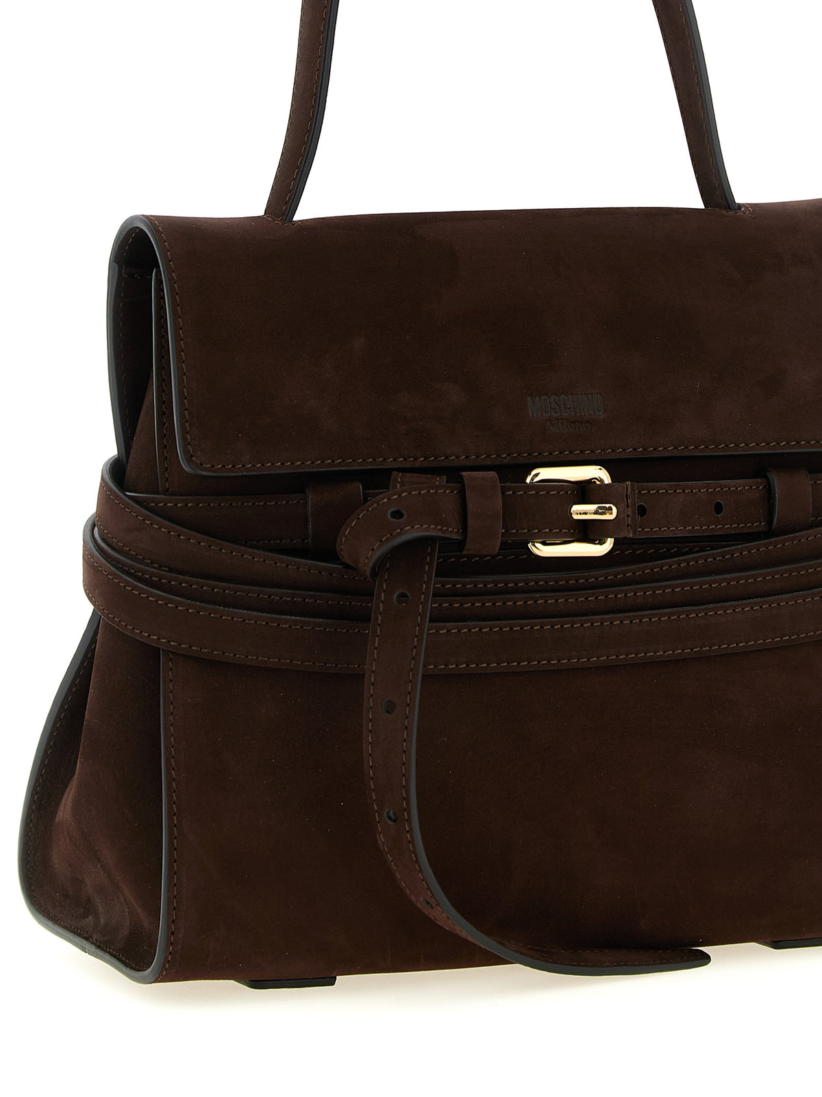 Moschino Brown Calfskin Women's Handbag