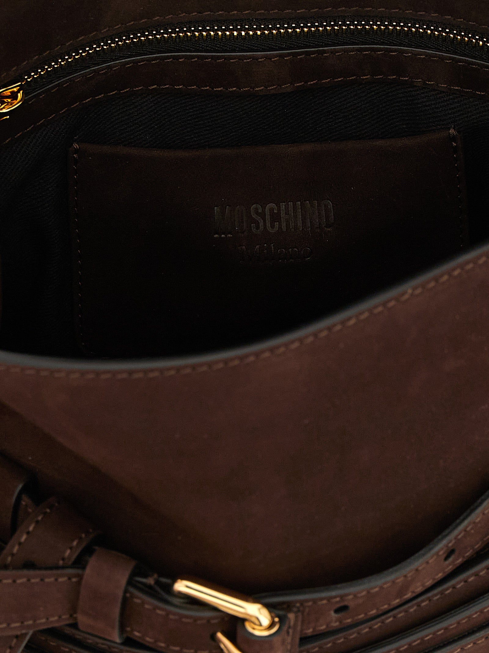 Moschino Brown Calfskin Women's Handbag