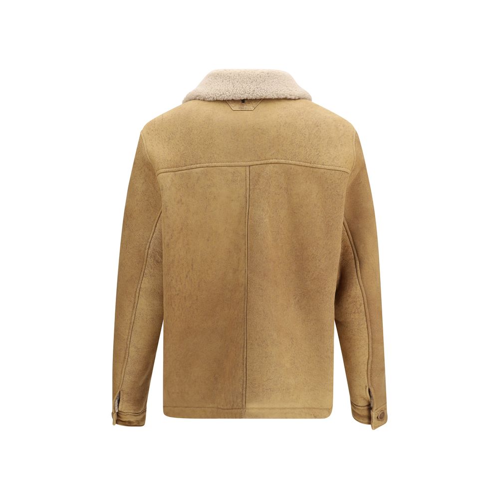 Salvatore Santoro Brown Leather Full-Length Men's Jacket