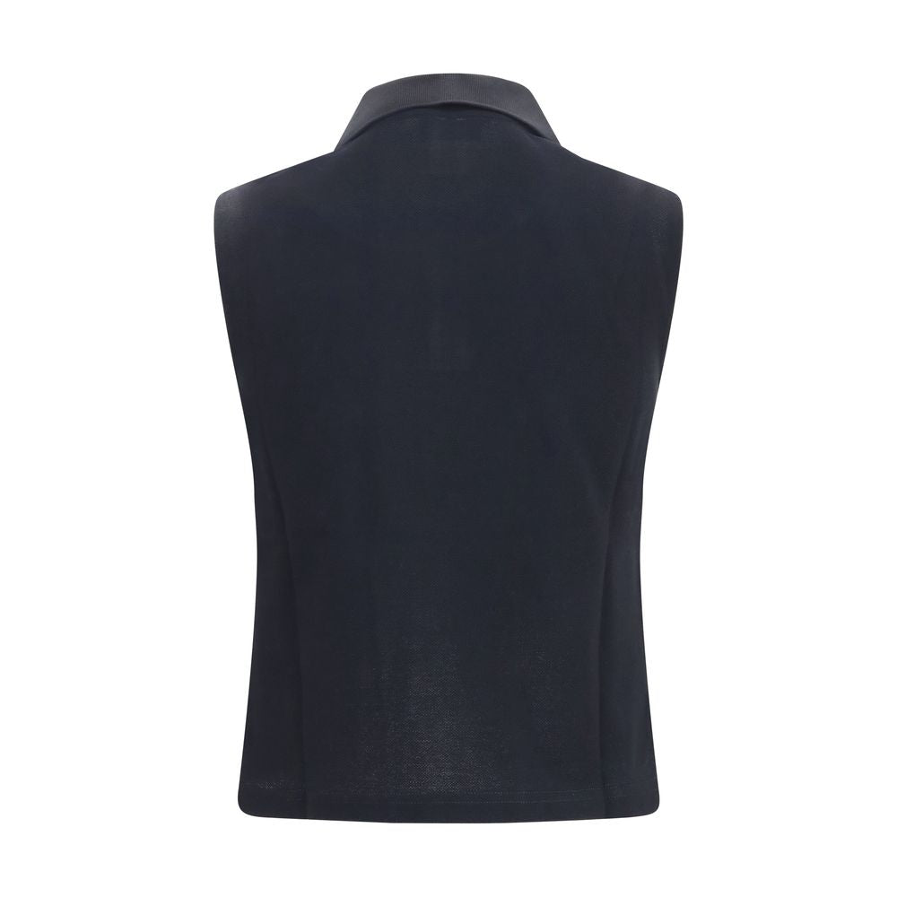 Saint Laurent Black Recycled Cotton Polo Women's Shirt