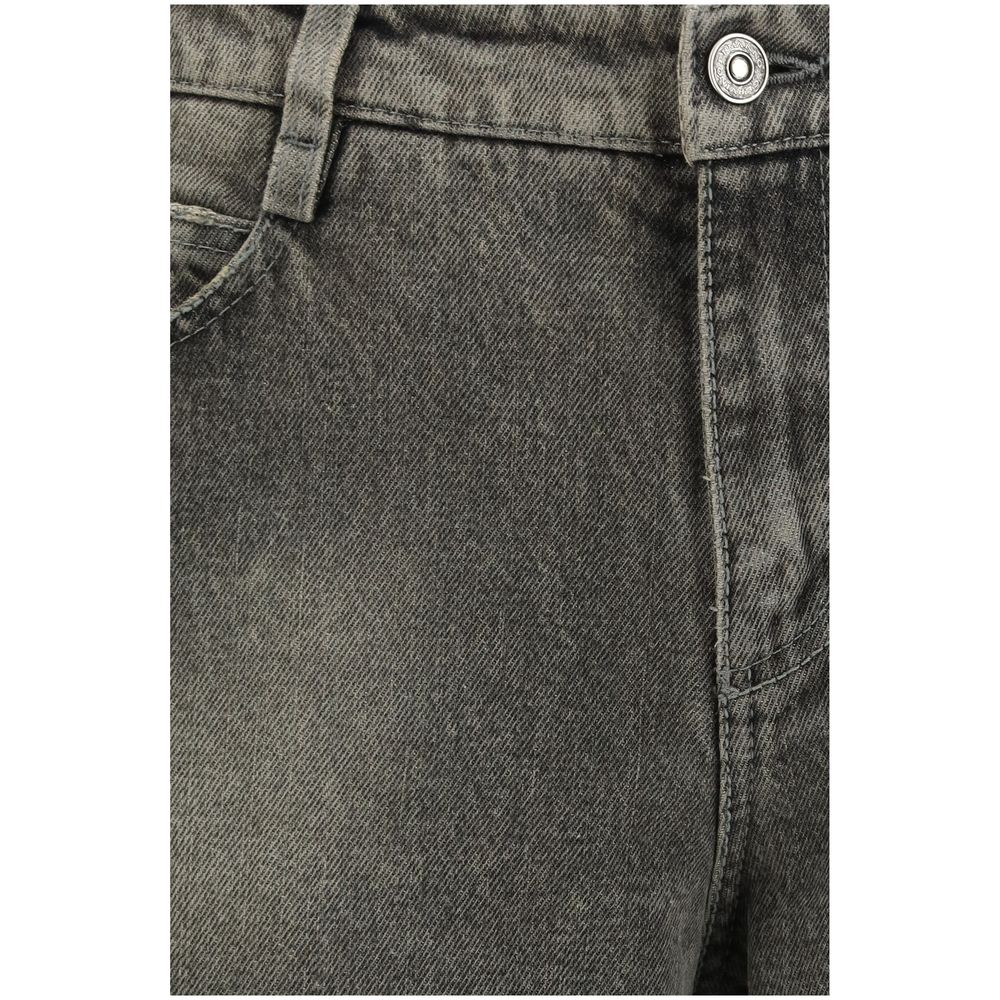 Ermanno Scervino Gray Cotton Relaxed Fit Women's Jeans
