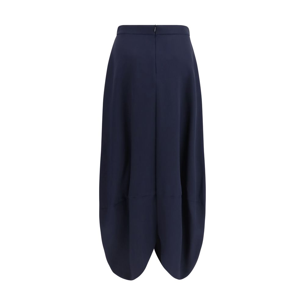 Giorgio Armani Blue Silk Long Women's Skirt