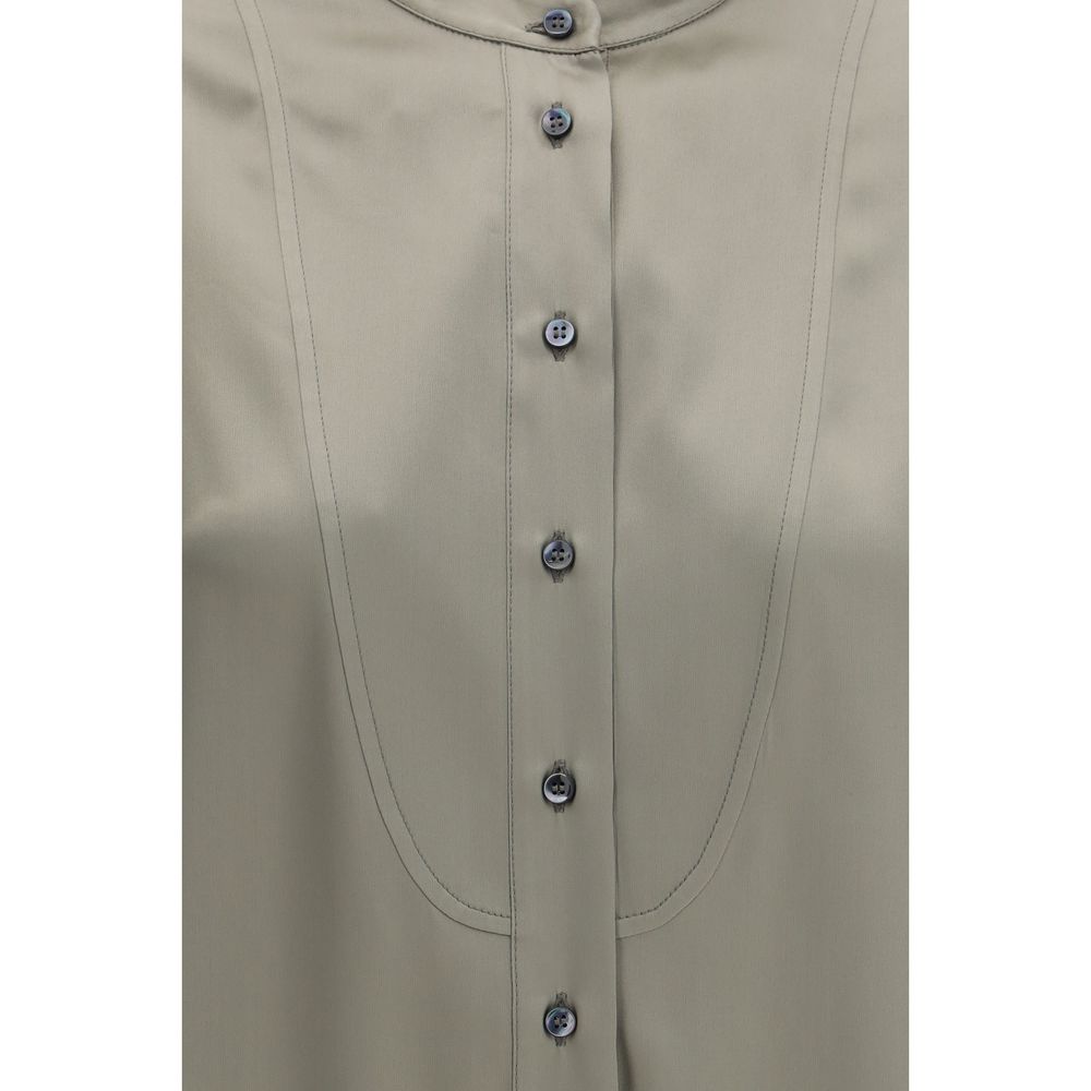 Brunello Cucinelli Bicolor Silk Women's Shirt