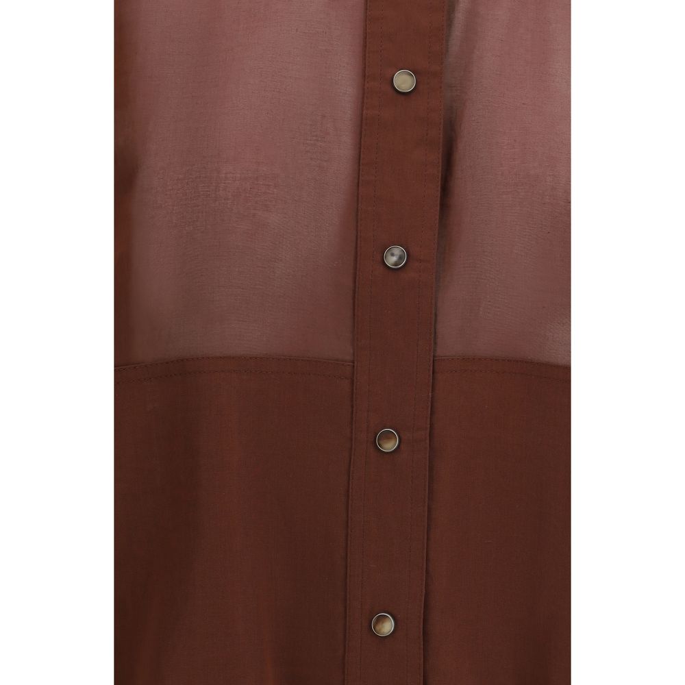 Brunello Cucinelli Red Cotton Shell Women's Jacket