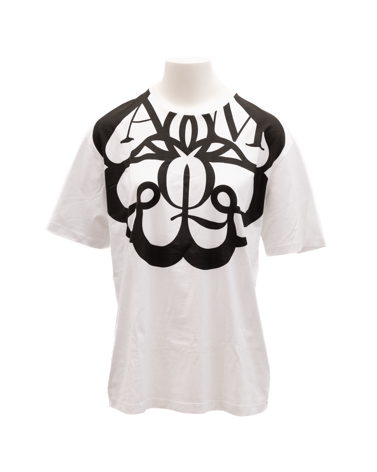 Alexander McQueen White Cotton Printed Women's T-shirt