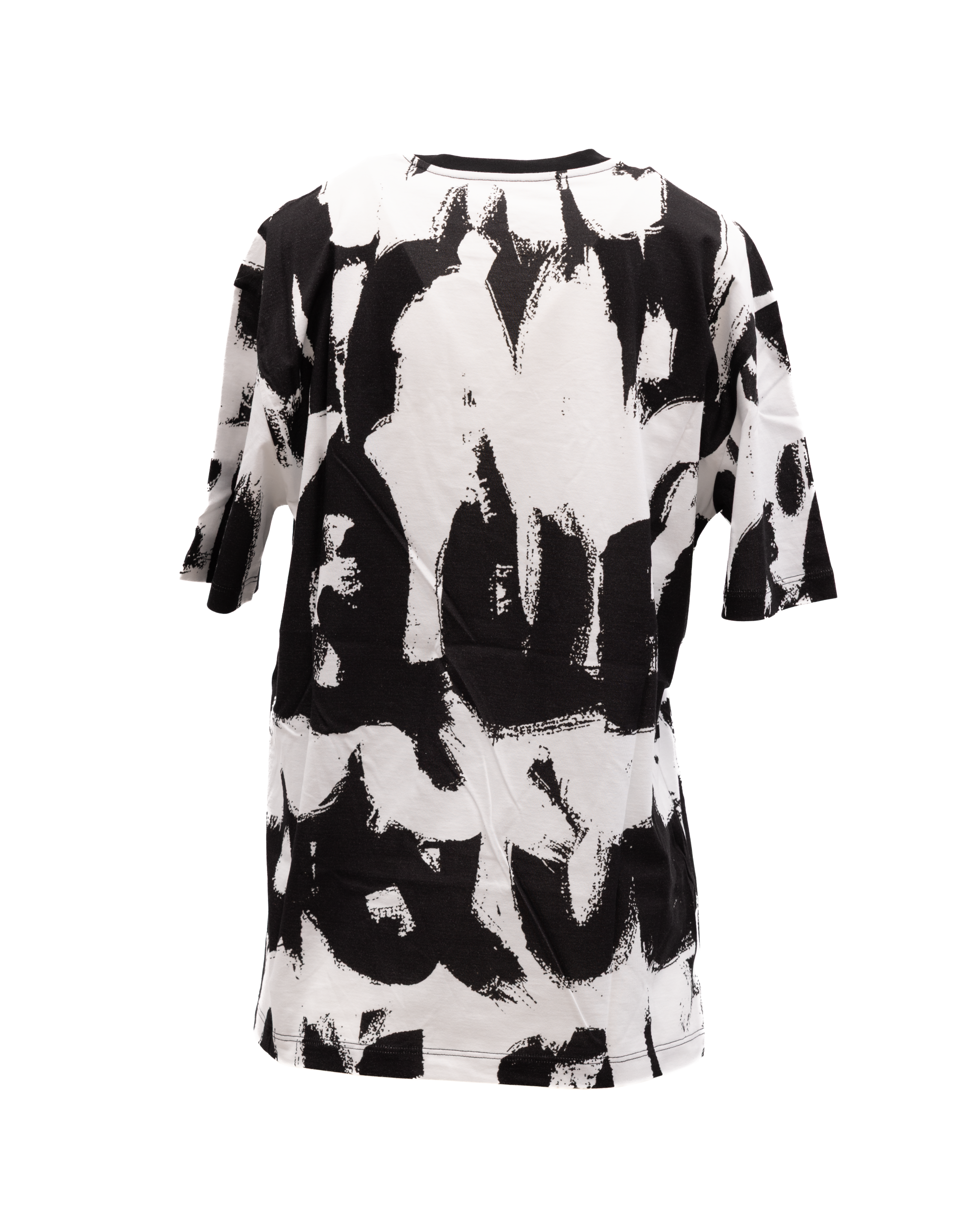 Alexander McQueen Black and White Cotton Women's T-shirt