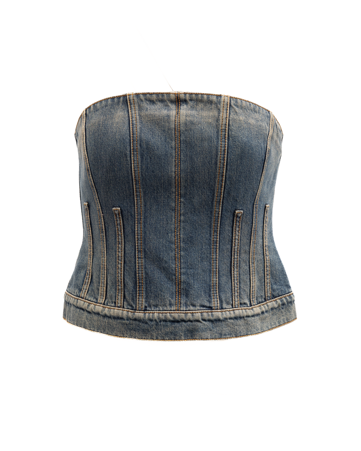 Alexander McQueen Blue Cotton Denim Women's Top