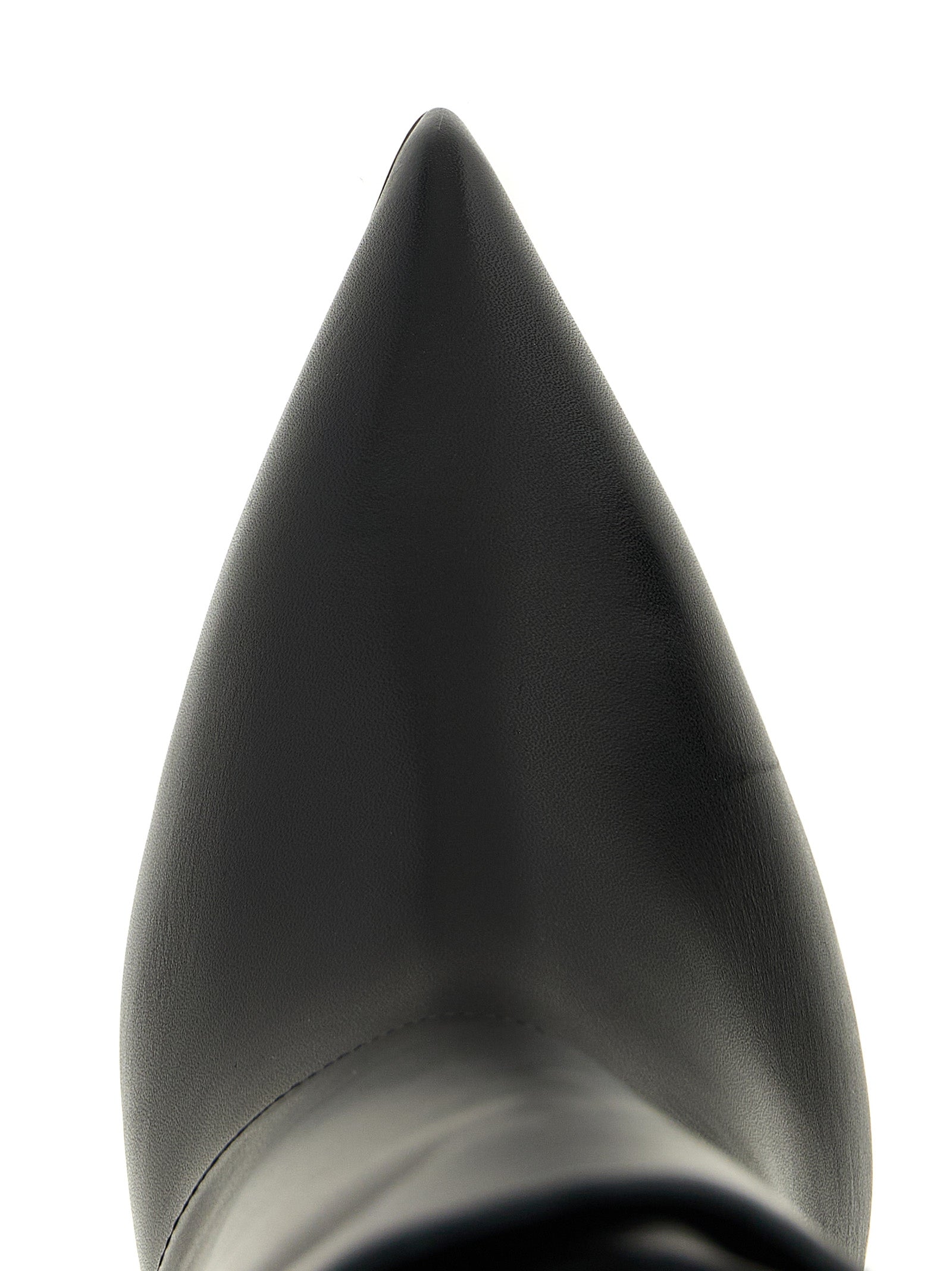 Balmain Black Calfskin Over The Women's Knee