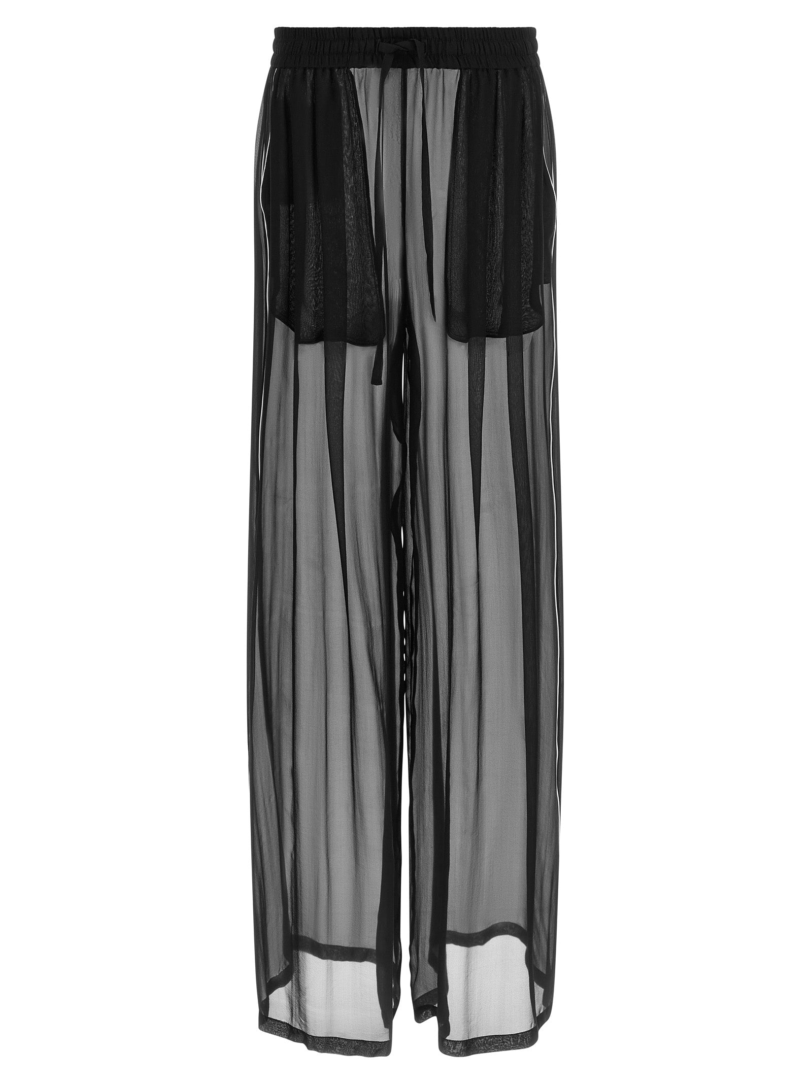 Dolce & Gabbana Black Silk Casual Women's Pants