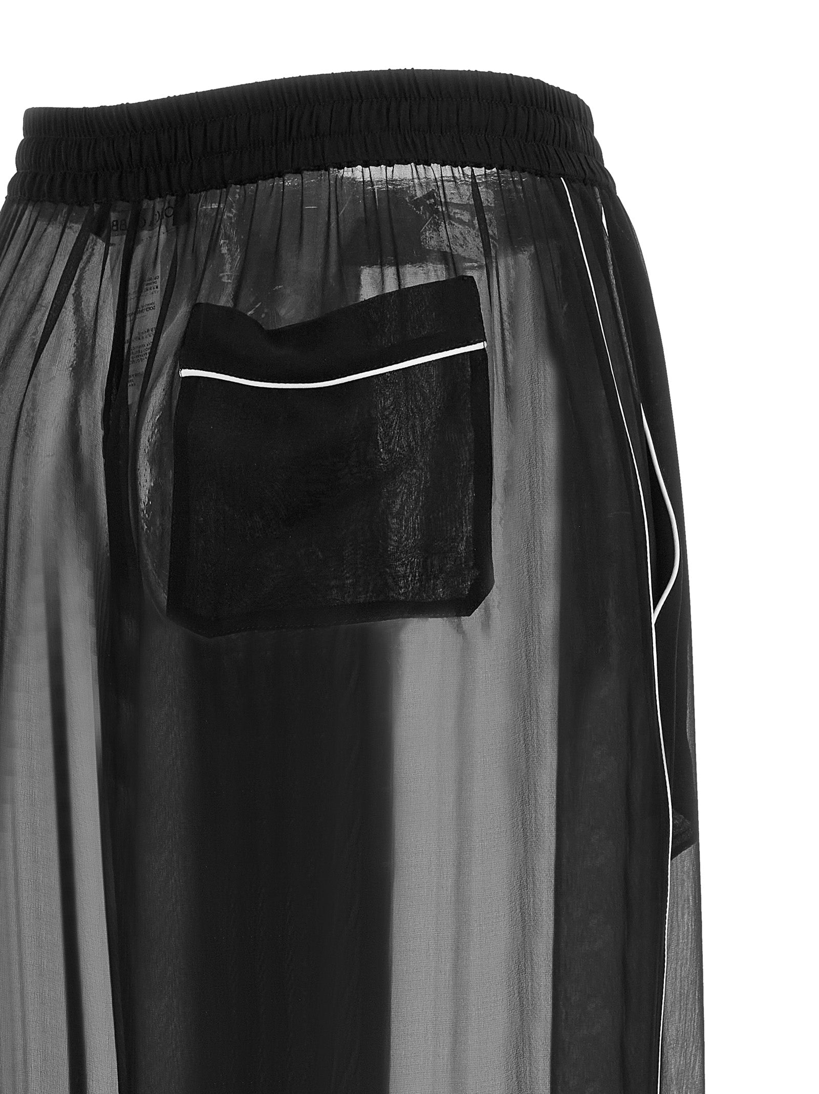 Dolce & Gabbana Black Silk Casual Women's Pants