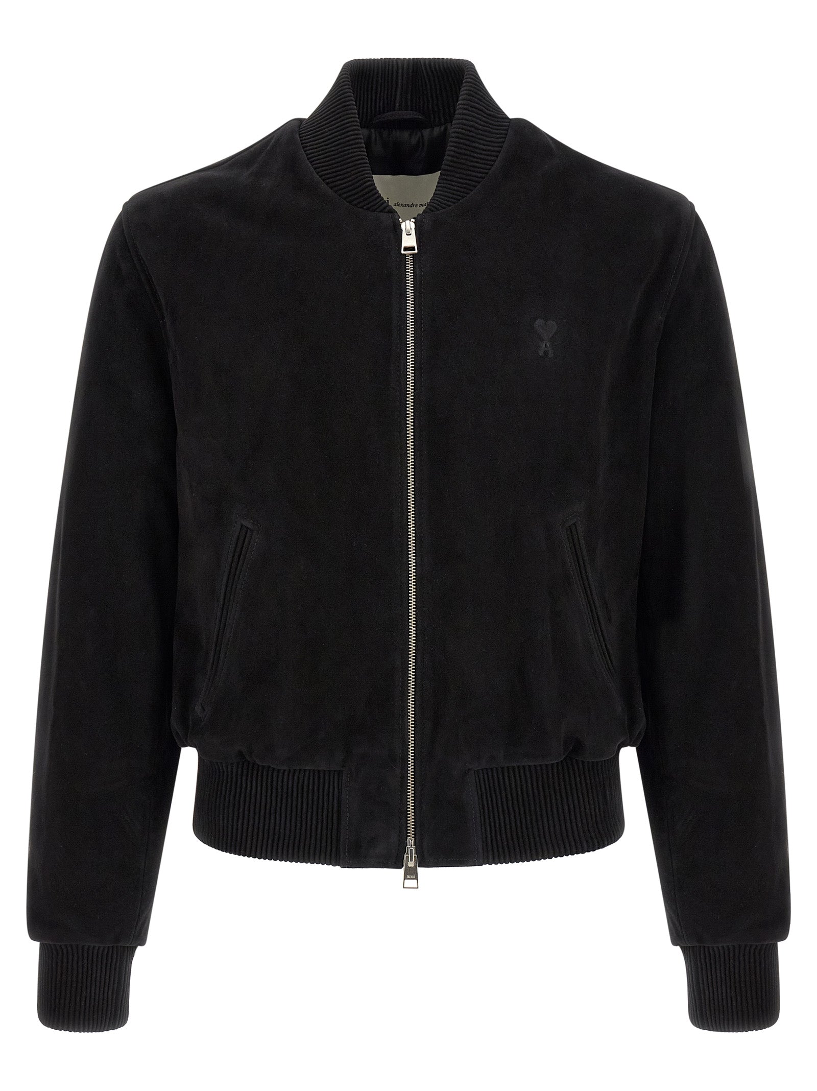 Ami Paris Black Goatskin Men's Bomber