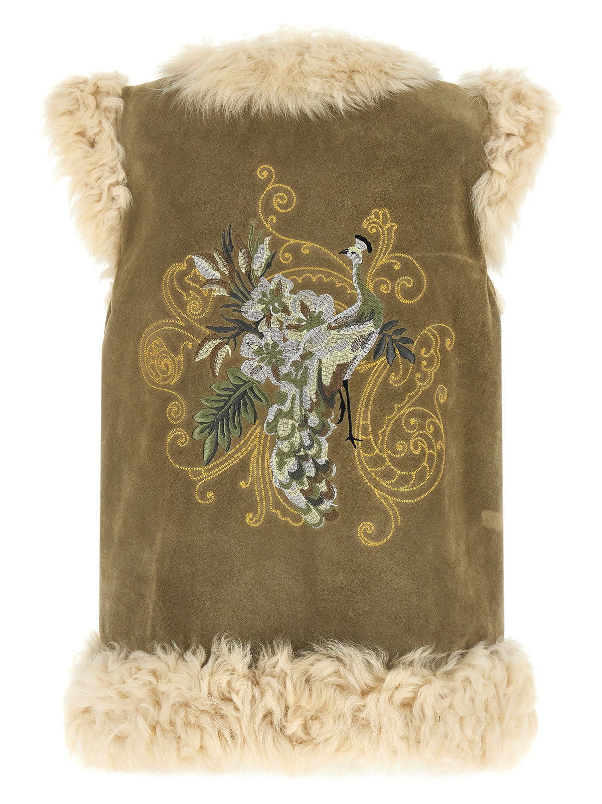 Etro Beige Lamb Fur Sleeveless Women's Jacket