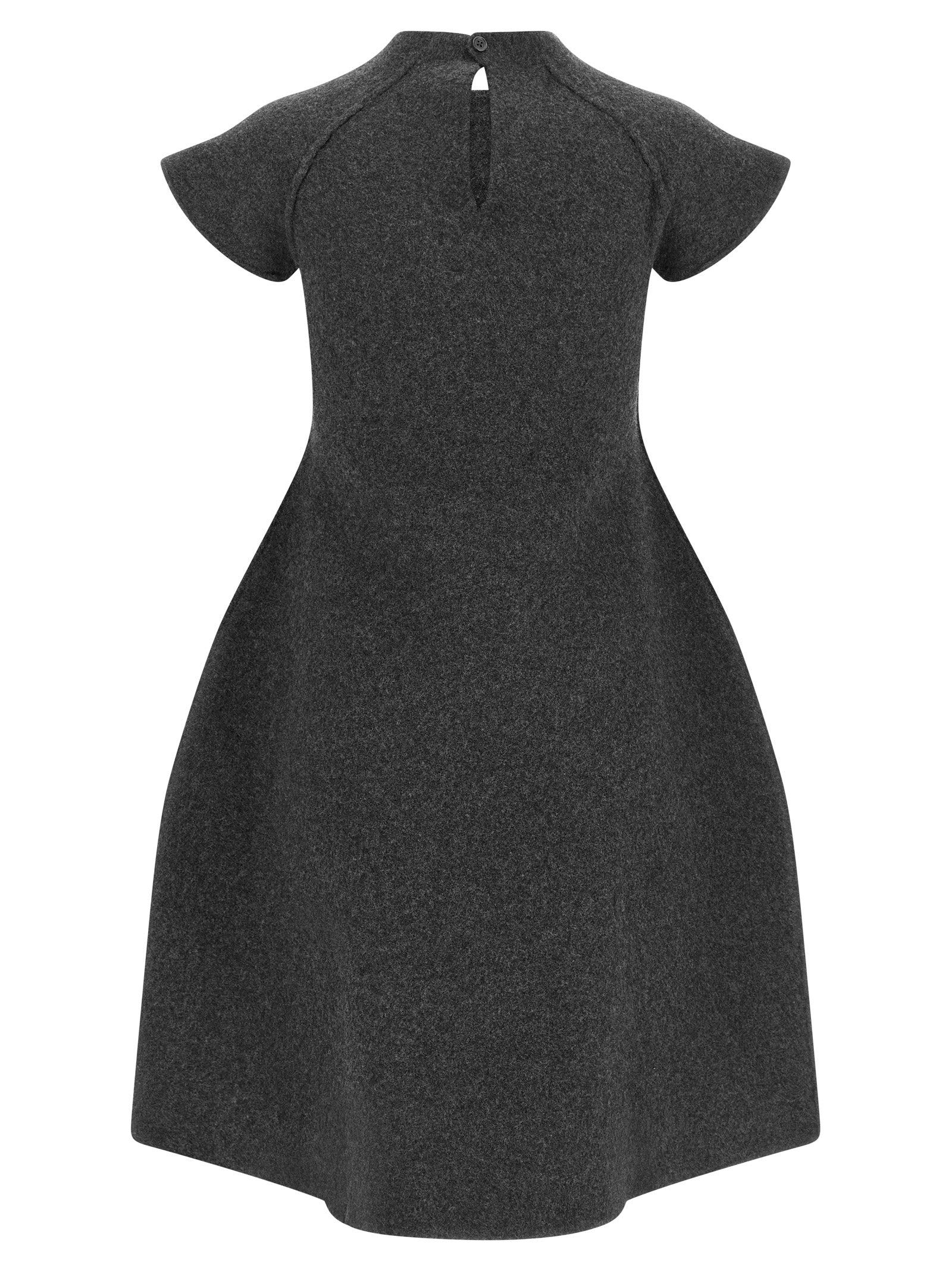 Jil Sander Gray Virgin Wool Midi Women's Dress