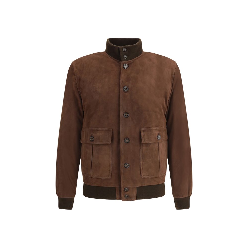 Valstar Brown Calf Leather Bos Taurus Men's Bomber
