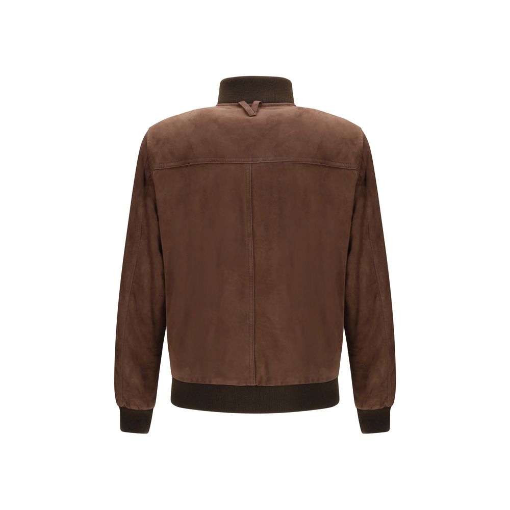 Valstar Brown Calf Leather Bos Taurus Men's Bomber
