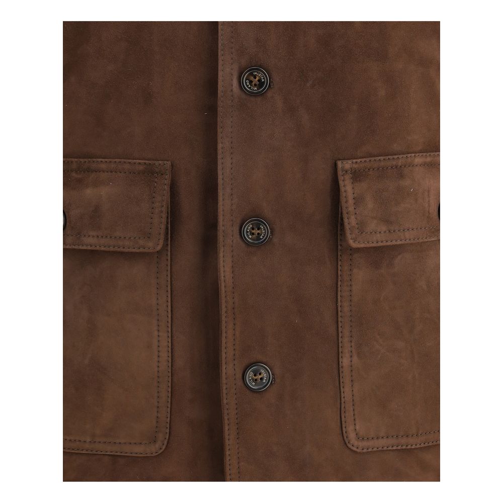 Valstar Brown Calf Leather Bos Taurus Men's Bomber