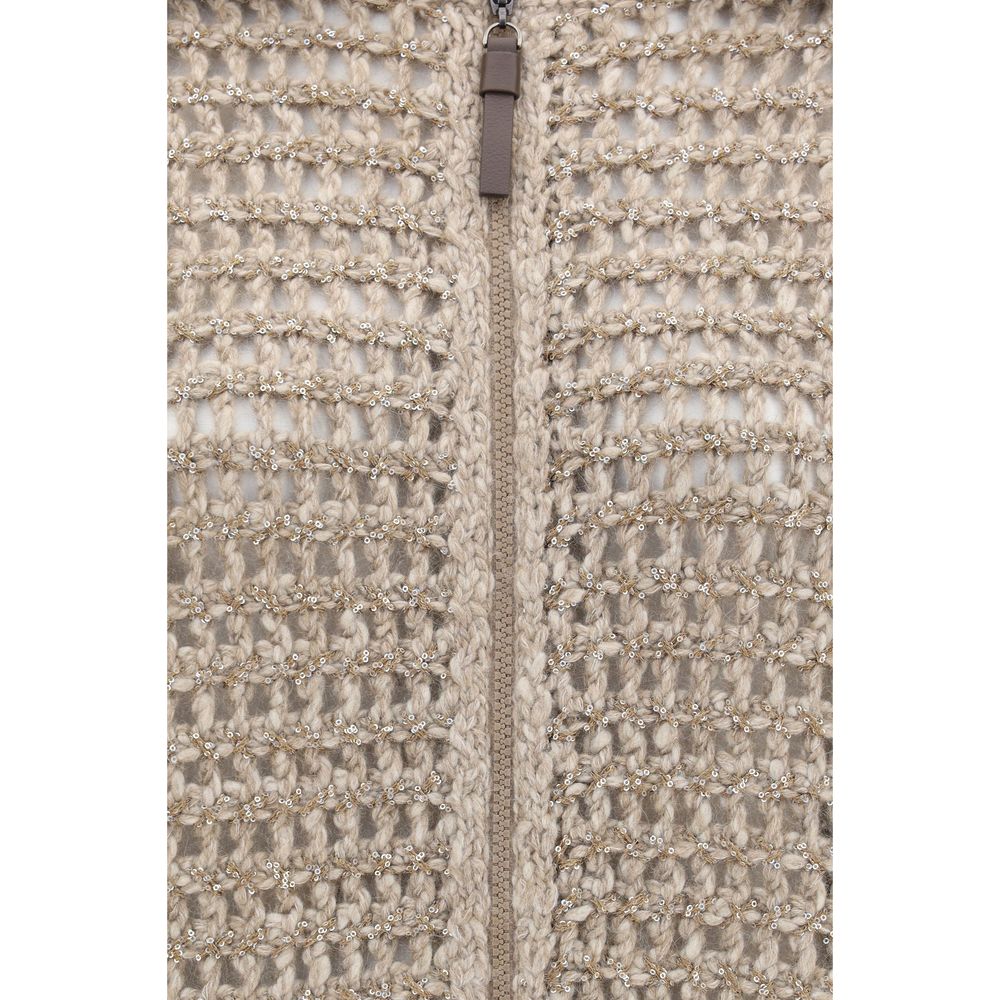 Brunello Cucinelli Gray Cashmere Women's Cardigan