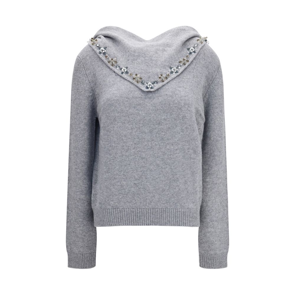 Prada Gray Cashmere Women's Sweatshirt