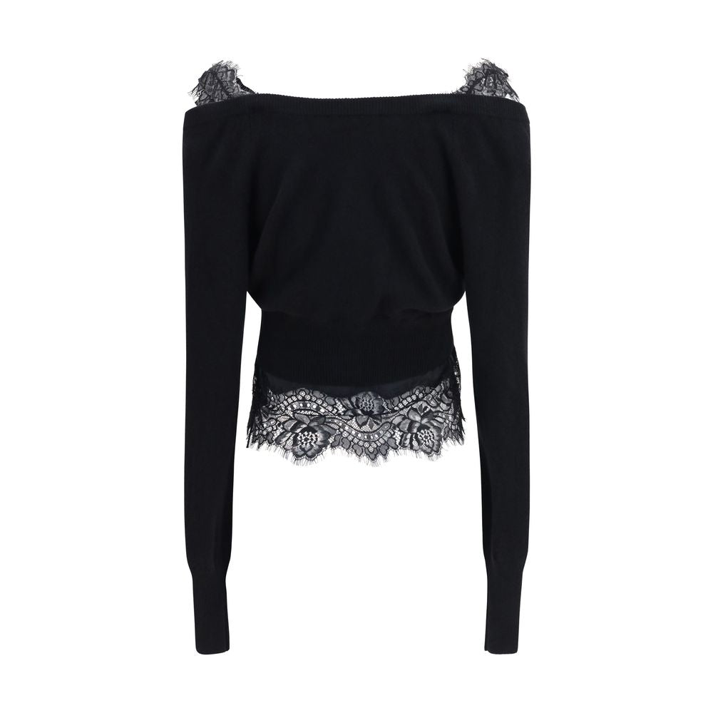 Ermanno Scervino Black Cashmere Women's Cardigan