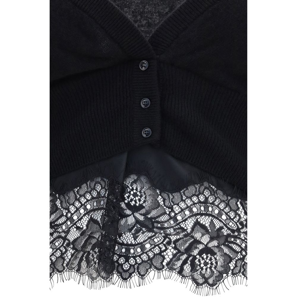 Ermanno Scervino Black Cashmere Women's Cardigan