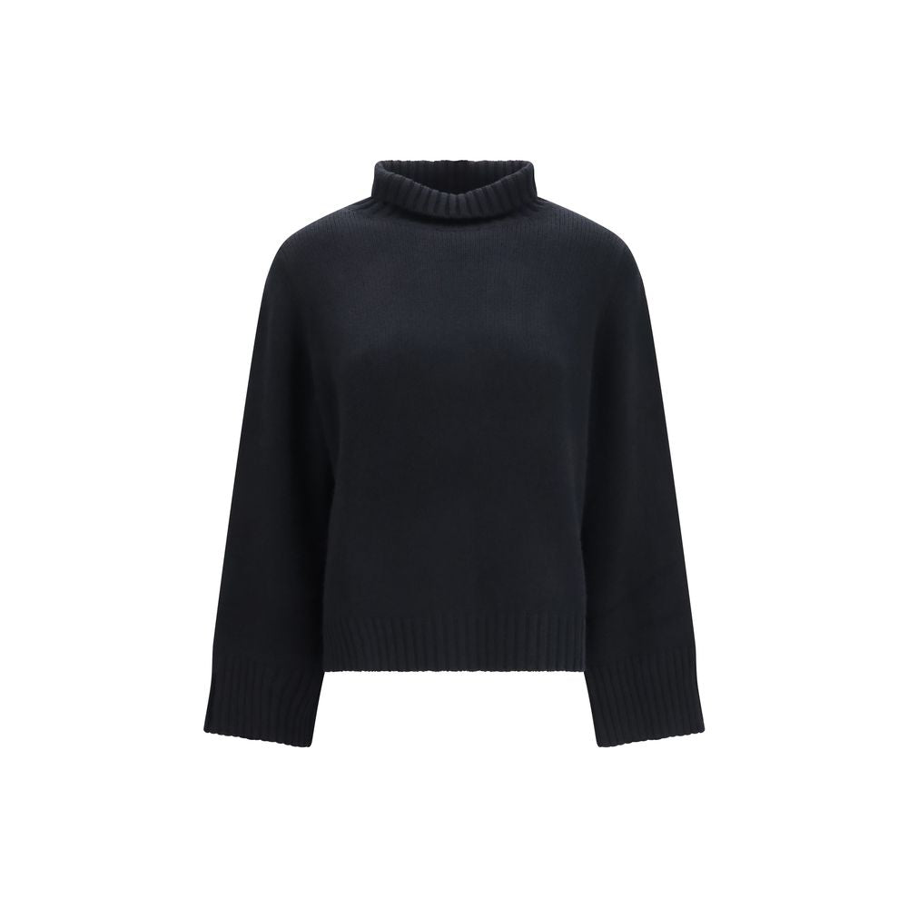 Allude Black Cashmere Women's Turtleneck