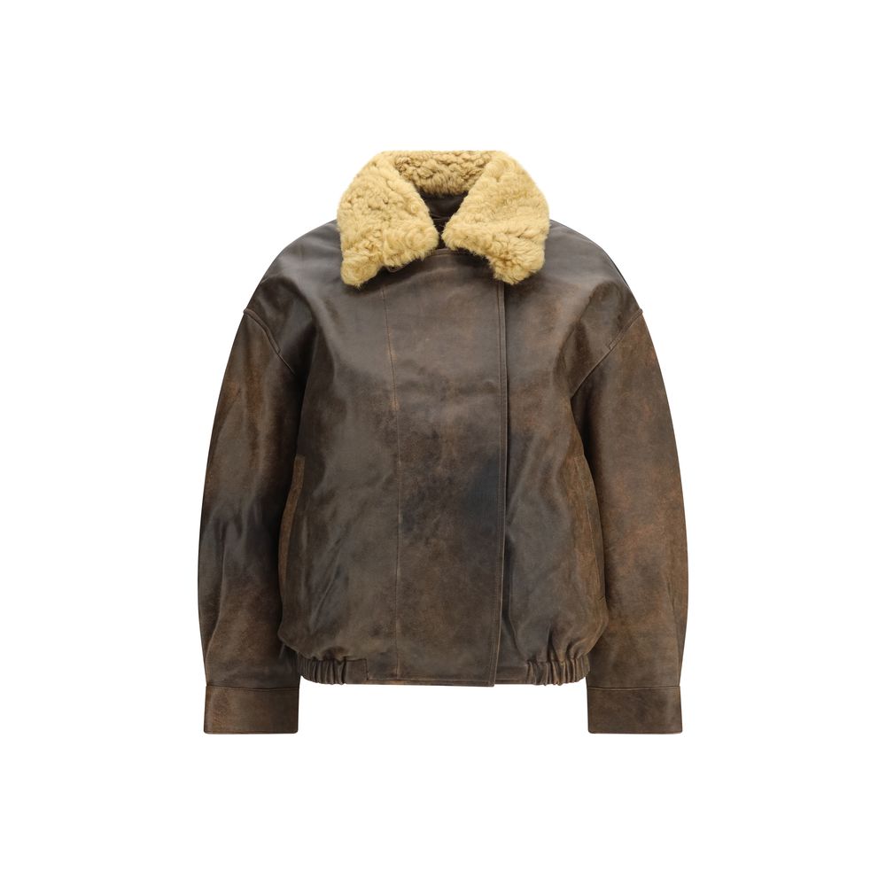 R13 Brown Lamb Ovis Aries Women's Bomber