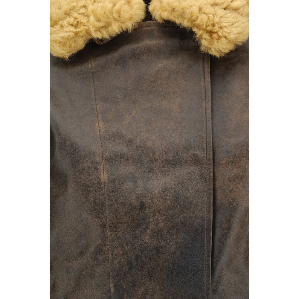 R13 Brown Lamb Ovis Aries Women's Bomber