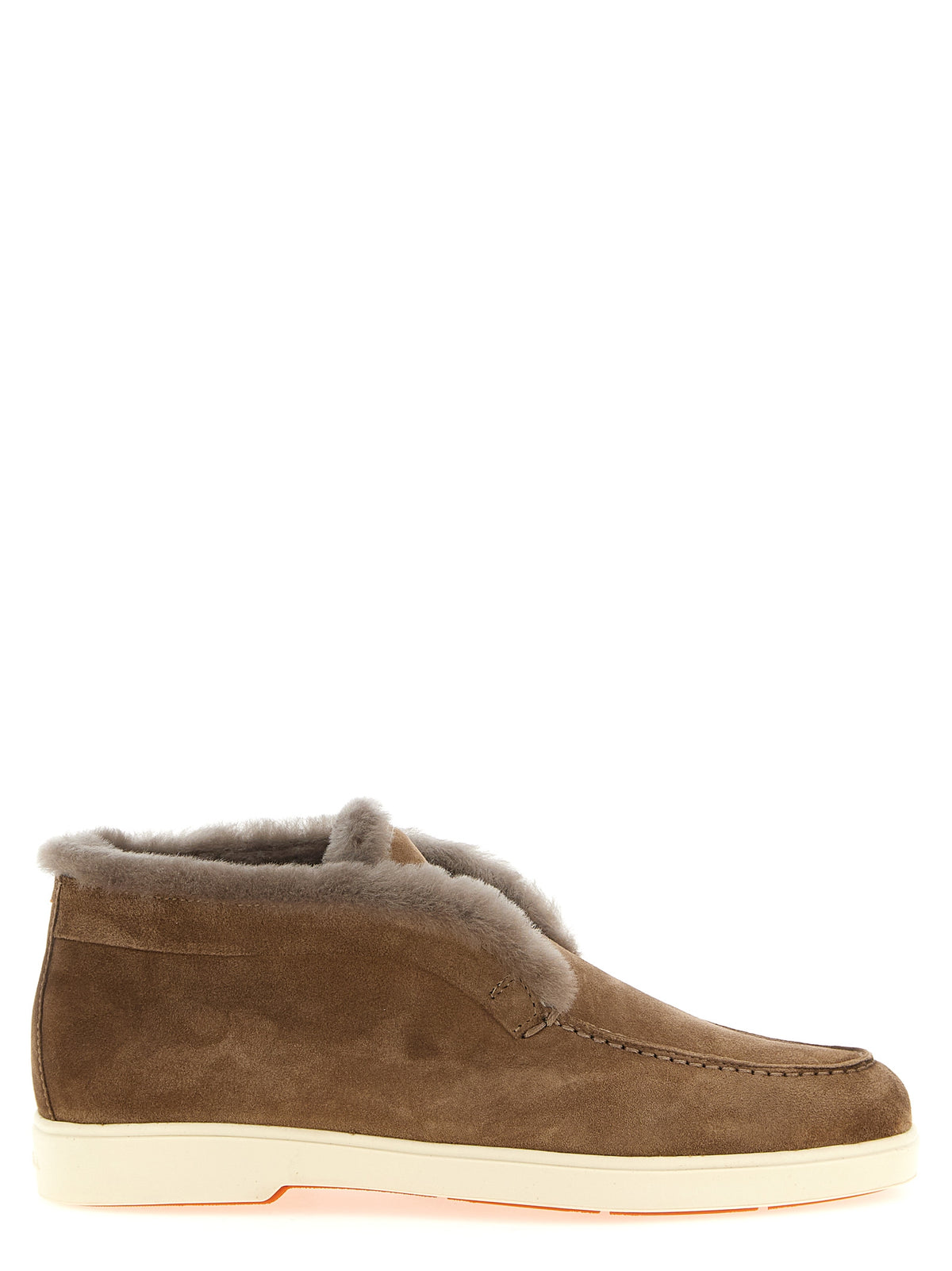 Santoni Brown Calfskin Ankle Women's Boots