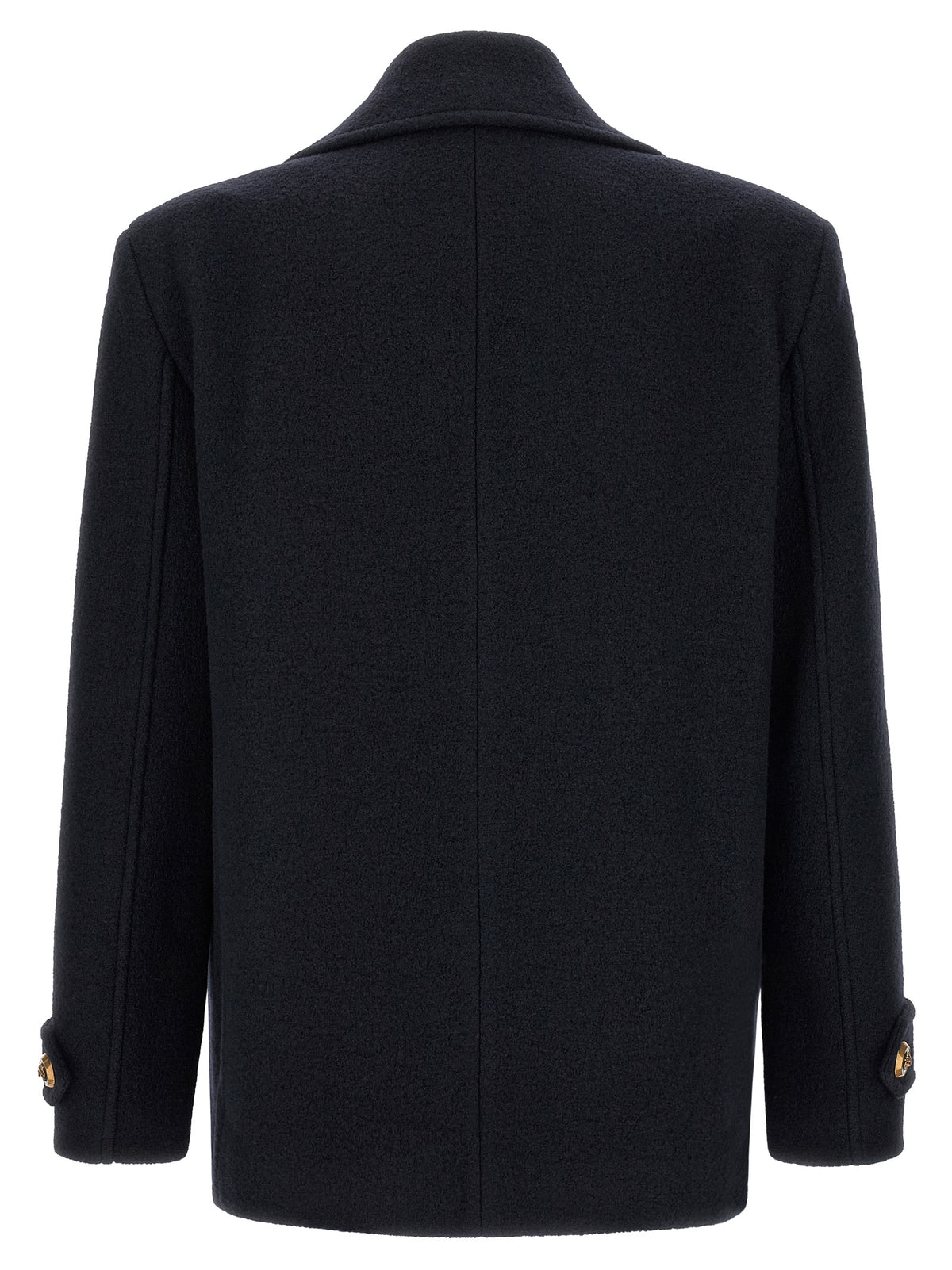 Balmain Blue Virgin Wool Men's Coat