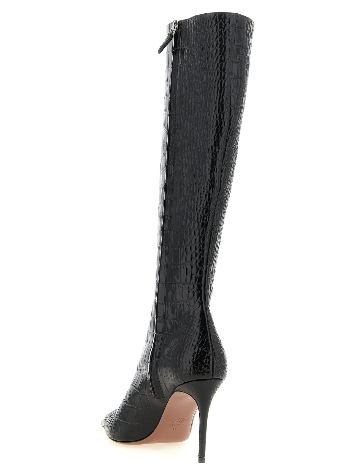 Paris Texas Black Calfskin Over The Women's Knee