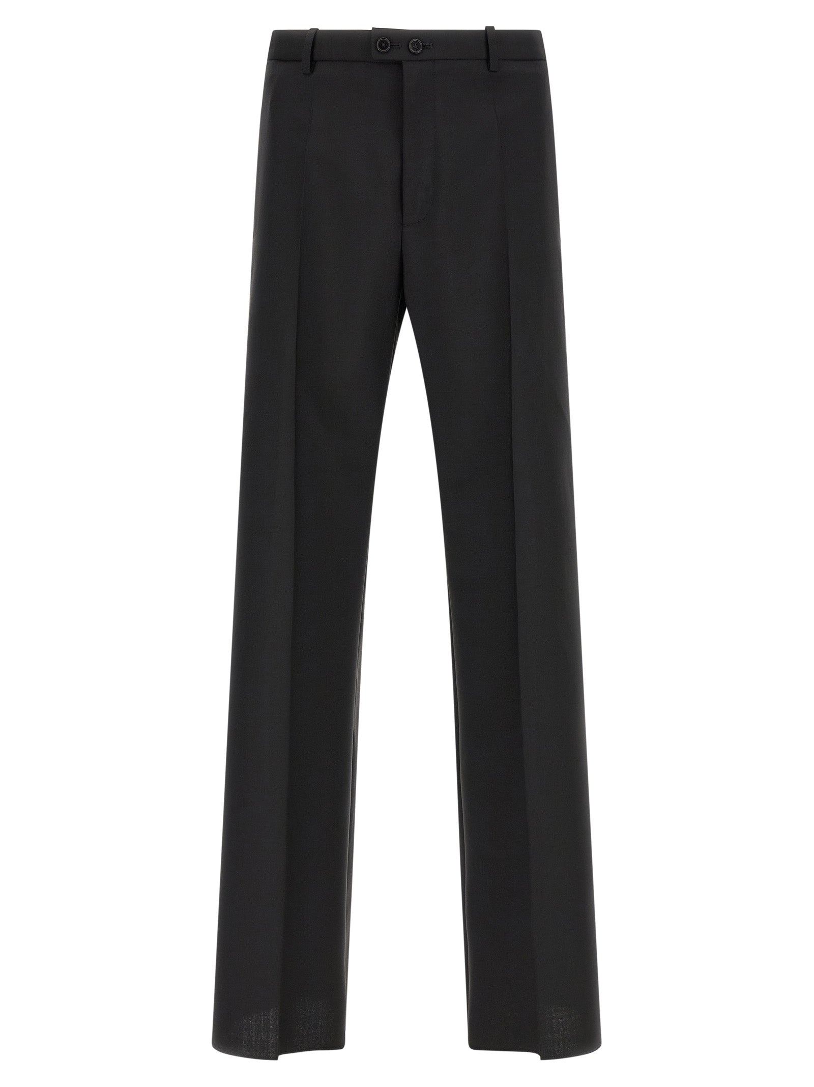 Jil Sander Black Virgin Wool Dress Men's Pants