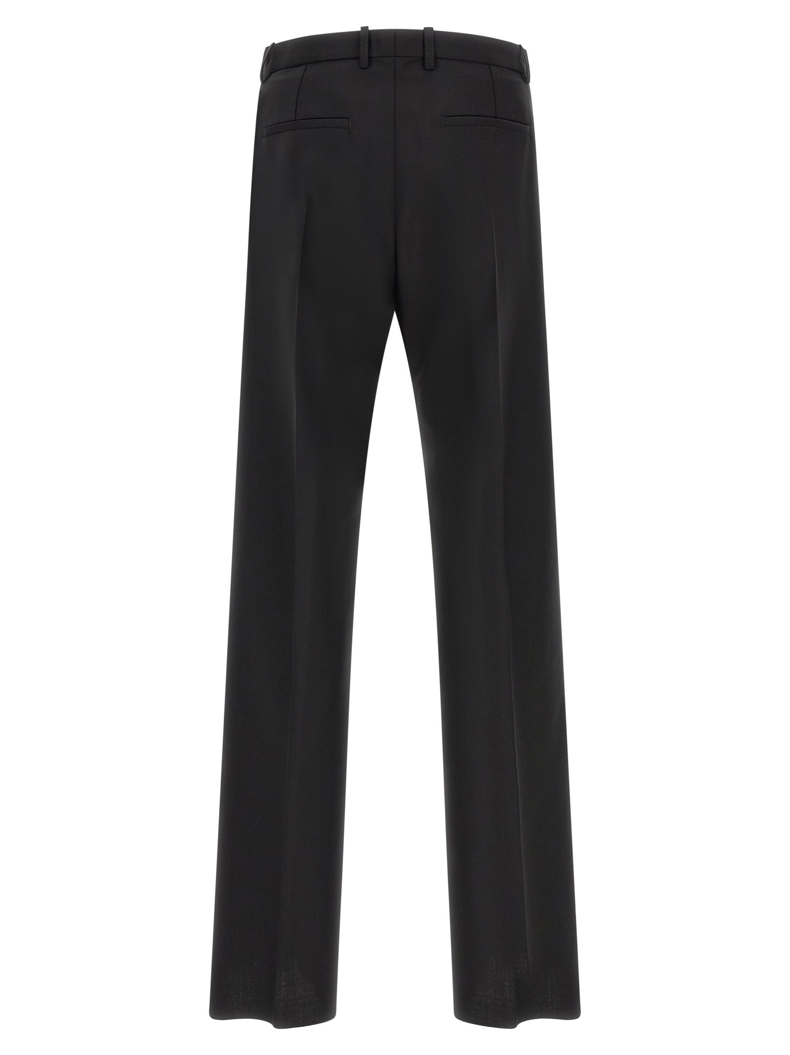 Jil Sander Black Virgin Wool Dress Men's Pants
