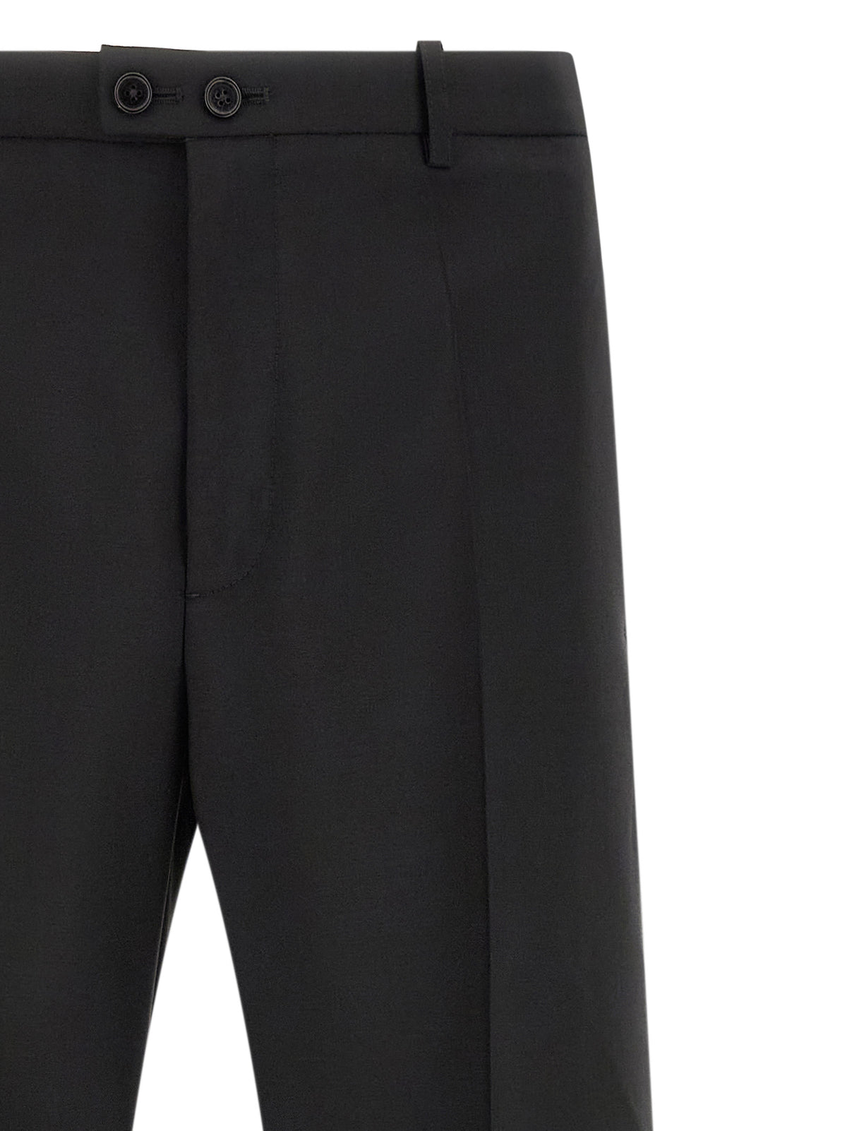 Jil Sander Black Virgin Wool Dress Men's Pants