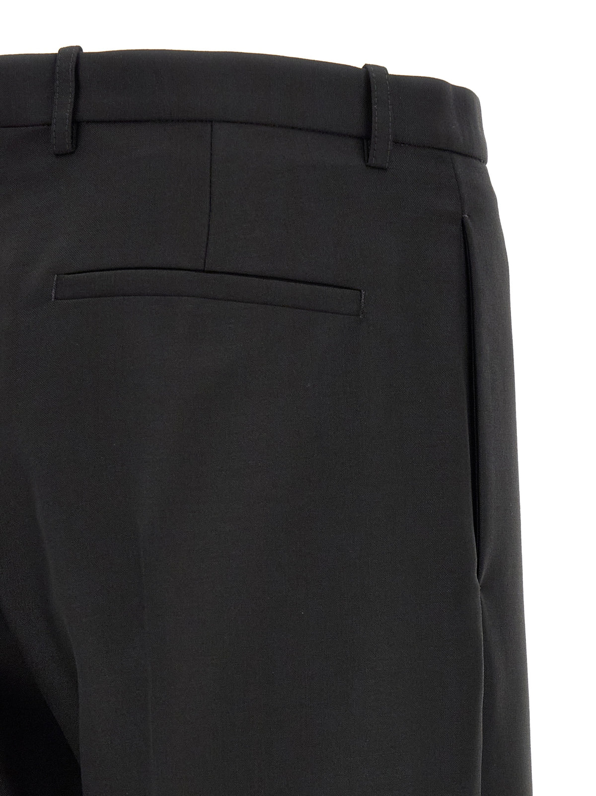 Jil Sander Black Virgin Wool Dress Men's Pants