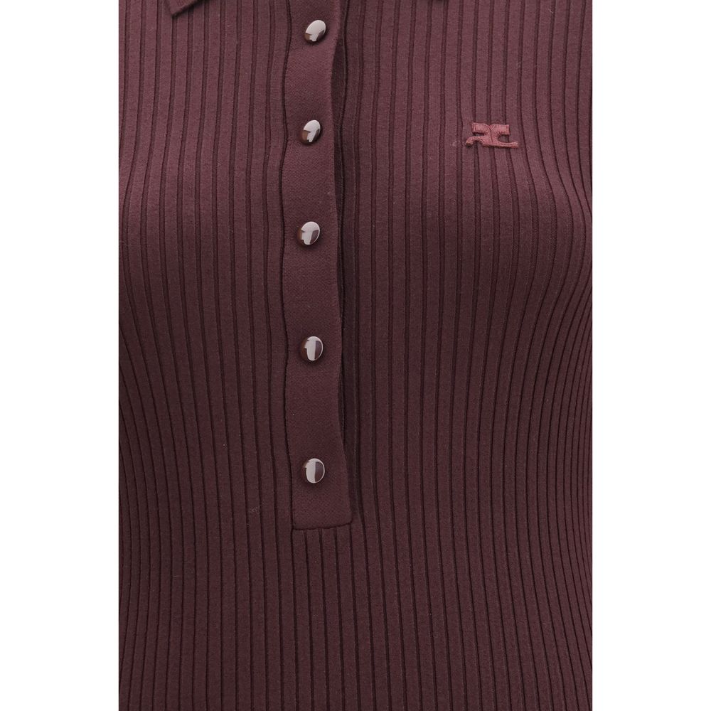 Courrèges Bordeaux Viscose Casual Women's Dress